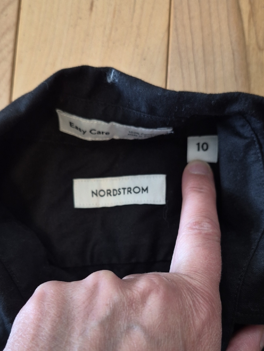 Boys Size 10 Nordstrom Black Button-Down Shirt - Picture 2 of 2